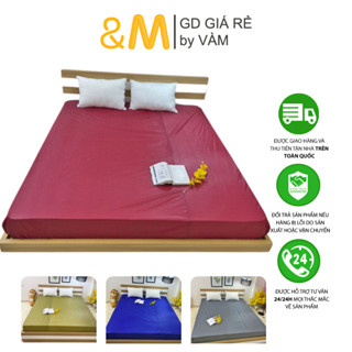 Ga bọc đệm, ga trải giường Trơn chống thấm nước 1,6m và 1,8x2m x10cm - Màu ngẫu nhiên- Vam01