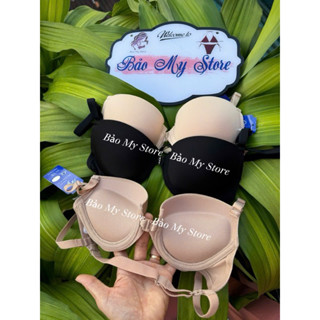 001 - Áo Ngực BoYa Trơn Cài Trước Mút Dày 5Cm Siêu Đẩy, Siêu Nâng Tạo Khe - Tặng kèm dây trong để mặc áo hở lưng