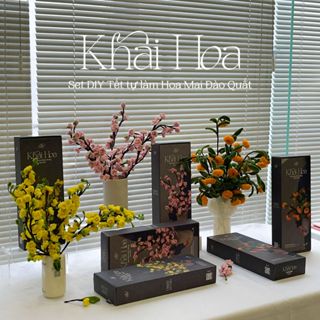  Set DIY kẽm nhung làm hoa Tết bộ handmade tự làm đào mai quất Crabit Khai hoa Collection 