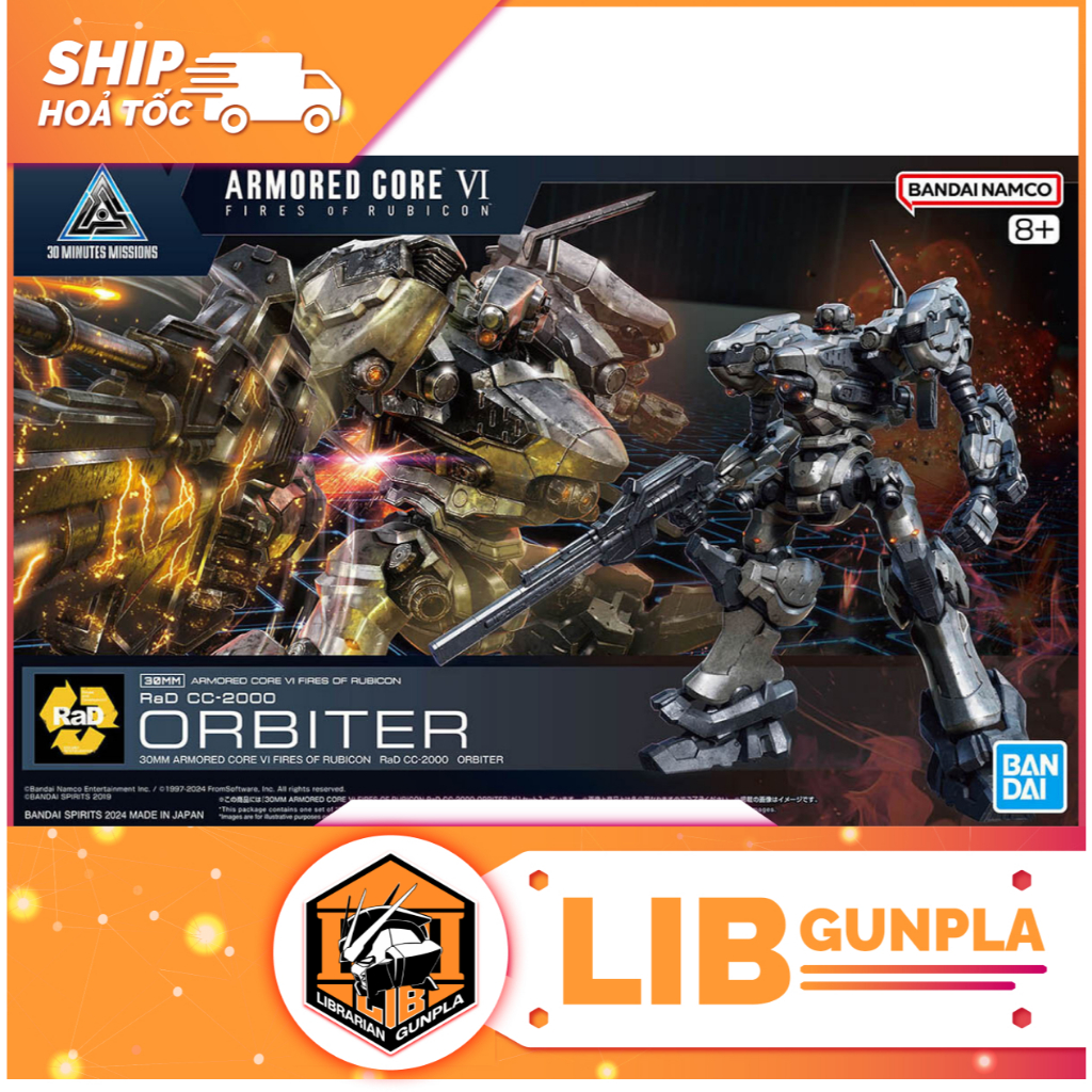 Mô hình lắp ráp Bandai 30MM ARMORED CORE 6 FIRES OF RUBICON RaD CC-2000 ORBITER