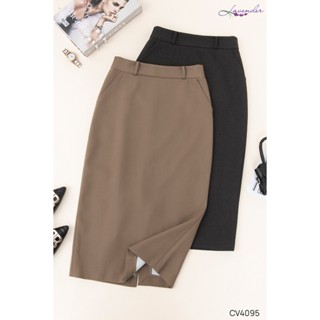  Chân váy công sở nữ LAVENDER chất dạ mịn đẹp form dáng A basic dễ mặc có túi chéo CV4095 