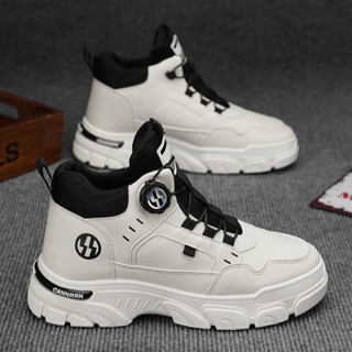  Giày nam cổ cao LAKINTA giày bốt nam dây thừng H022 