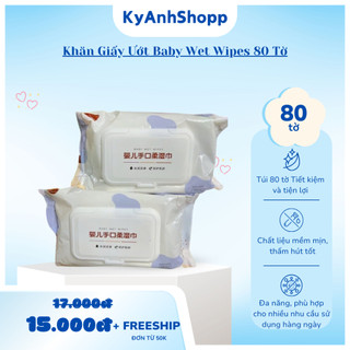 Khăn Giấy Ướt Baby Wet Wipes 80 Tờ