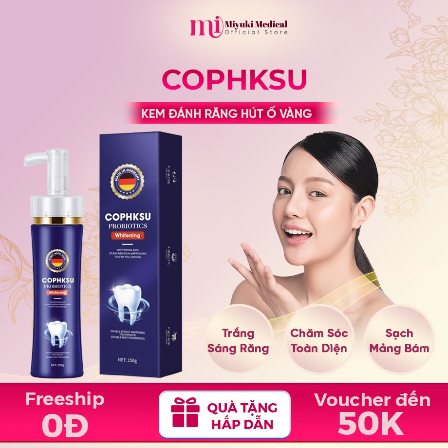 Kem Trắng Răng COPHKSU Nhập Khẩu Đức - Gel Trắng Răng Nano COPHKSU Đánh Bật Cao Răng Mảng Bám, Sạch Ố Vàng Cao Răng