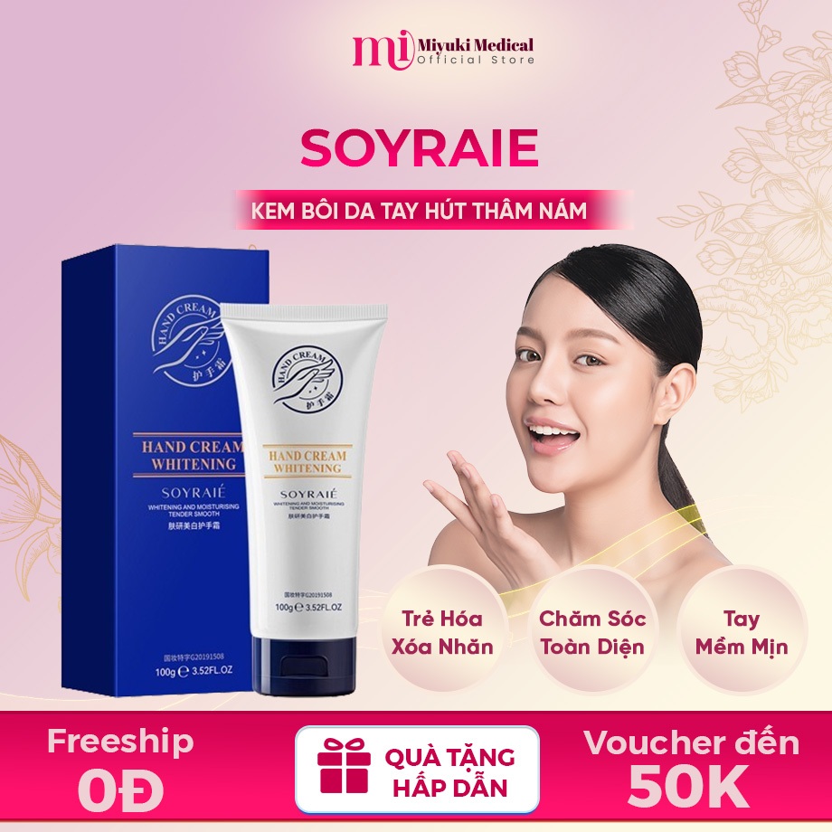 Kem Dưỡng Da Tay Chuyên Sâu SOYRAIÉ - Kem Da Tay SOYRAIÉ Dưỡng Da Tay Mềm Mịn Tuyệt Vời, Trắng Sáng Tự Nhiên 100g