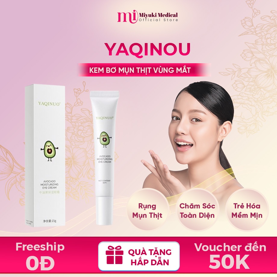 Kem Bơ Mụn Thịt Dư YAQINUO - Kem Chấm Mụn Thịt Quanh Mắt, Kem Dưỡng Ẩm Mắt, Cải Thiện Quầng Thâm Mắt