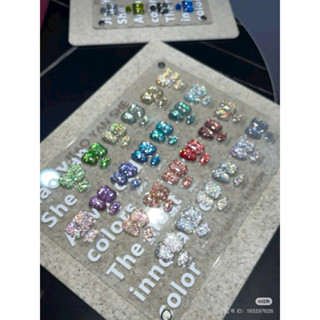 Set sơn nhũ Jiao Yan She chính hãng 25 màu - Sơn móng tay gel nhũ kim tuyến làm nail (tặng kèm bảng màu)