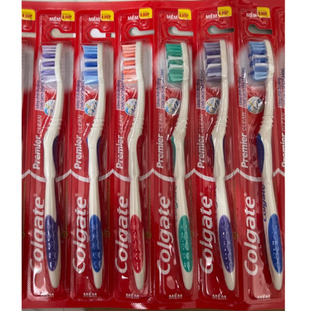 1 cây bàn chải đánh răng colgate premier clean tem in 1 cây 8k