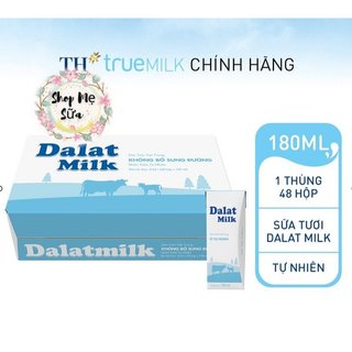   Có sẵn  SỮA TƯƠI KHÔNG  ĐƯỜNG  ĐÀ LẠT MILK 180 ML X48 