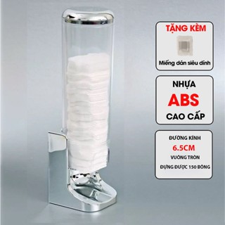 Hộp đựng bông tẩy trang vuông tròn Tashuan TS-3186 tặng kèm miếng dán siêu dính