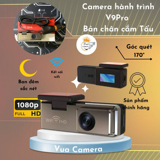  Cam hành trình ô tô V9pro - Xem FULL HD hoặc 2k - Kết nối điện thoại- Ghi hình có âm 