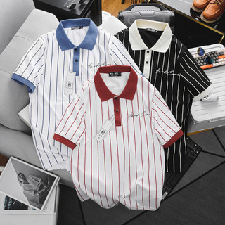  Bigmen.Bigsizemen- Áo thun polo chất vải cotton họa tiết sọc dọc Hardcore thời trang bigsize nam form nhỏ 75- 125 kg 