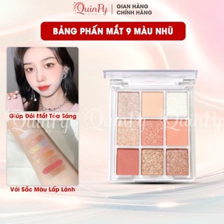  Bảng Phấn Mắt Nhũ 9 Màu Hồng San Hô Và Nâu Cam - Lì & Nhũ Lấp Lánh Phấn Mịn Lên Màu Chuẩn Lâu Trôi 