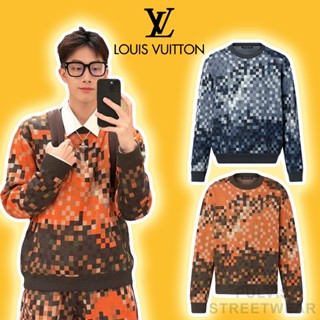 [Mirror Quality] - Áo Len LV Luon Vuituoi Femme L/V Pull Damier Jacquard De Coton, Áo sweater len nam, áo len