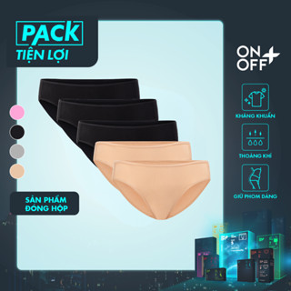 Pack tiện lợi 5 quần lót nữ ONOFF dáng bikini cotton Mỹ thấm hút vượt trội- 16UJ24A320