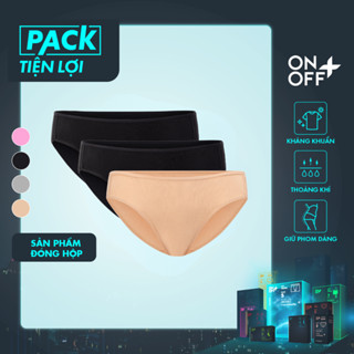 Pack tiện lợi 3 quần lót nữ cotton Mỹ ONOFF dáng bikini mềm mại an toàn cho làn da - 16UJ24A325