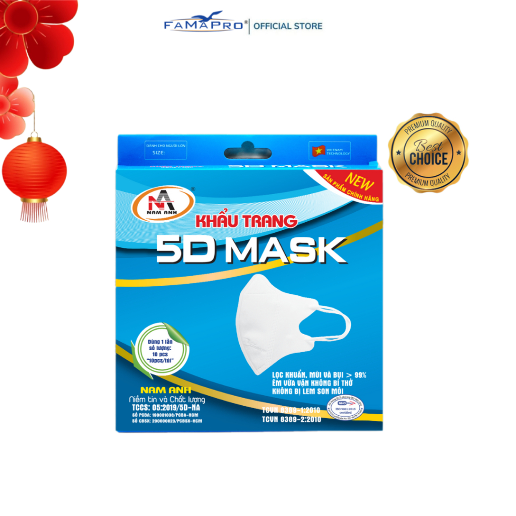 [ COMBO 30 Hộp ] Khẩu trang y tế  3 lớp Famapro 5D Mask (10 cái/hộp )