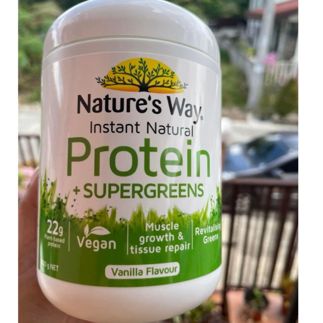 Nature's Way Instant Natural Protein with Super Greens Powder