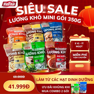 Lương khô viên năng lượng Việt Thái thực phẩm dinh dưỡng, lương khô ít đường bổ sung năng lượng thay thế bữa ăn gói 350g