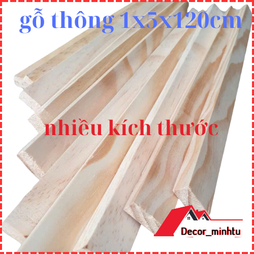 Thanh Nan Gỗ Thông Bào Sẵn Giá Rẻ Dày 1cm x 5cm x Dài 1m, Gỗ Thông Pallet Xẻ Thanh Dùng Làm Nẹp