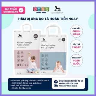 Tã/Bỉm dán/ quần AppleCrumby Overnight -Slimdry Easyday cao cấp đủ size NB20/S23/M21/L19/XL17/XXL15