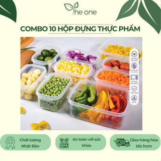  Set 10 hộp thực phẩm Hiệp Thành. Thành phần nhựa PP an toàn không hôi nhựa hộp đựng hành lá 