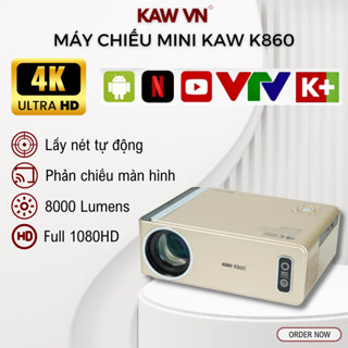 Máy Chiếu Mini KAW K860 Siêu Sắc Nét, Đa Dạng Cổng Kết Nối, Kích Thước Màn Chiếu Lớn Lên Đến 200 Inch