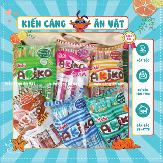 Bánh Snack Que Akiko đủ các vị gói 20que/8g, Snack Que Nhân Đủ Vị Akiko Oishi