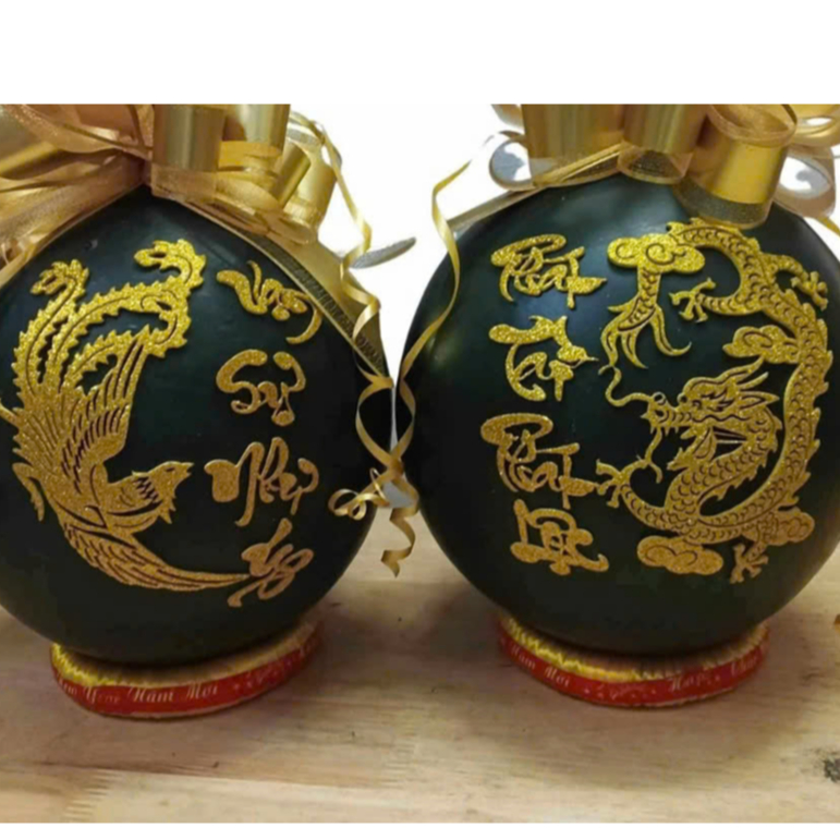 Set chữ nhũ kim tuyến dán dưa bưởi rồng phượng DAN13
