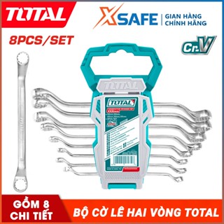 Bộ cờ lê 2 đầu vòng 8 chi tiết TOTAL THT102486 6-22mm Bộ 8 cờ lê hai vòng cơ khí mở bulong sửa chữa ô tô xe máy nhà cửa