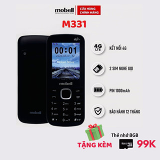 Điện Thoại 4G Mobell M331 – 2 SIM, Loa To, Pin Lâu, Bền Bỉ, Chính Hãng, Bảo Hành 12 Tháng