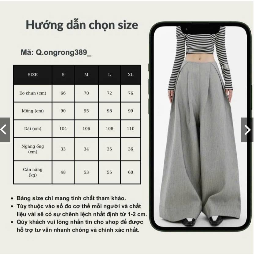 Quần tây công sở Hari ống rộng vừa ly lệch 2 bên cạp cao hách dáng | BigBuy360 - bigbuy360.vn