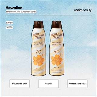 [Auth-Bill US] Xịt chống nắng toàn thân Hawaiian Tropic Weightless Hydration Clear Sunscreen Spray - ᴏᴍɪᴍ ʙᴇᴀᴜᴛʏ