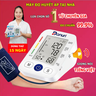 Máy đo huyết áp Danuri chính hãng, đo huyết áp điện tử bắp tay, đo nhịp tim có giọng nói Tiếng Việt