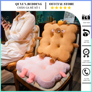  Đệm ngồi bệt hình capybara đệm lót ghế tựa lưng capybara xinh xắn mềm mại mặt sau chống trượt kích thước 40cm 