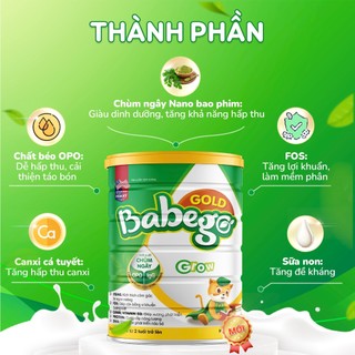 (Tặng MÁY XAY) Combo 5 lon sữa công thức Babego Gold 800gr
