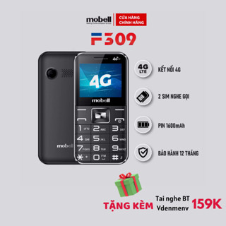 Điện Thoại Người Già 4G Mobell F309, 2 SIM, Loa To, Pin Trâu, Bàn Phím Lớn Chính Hãng