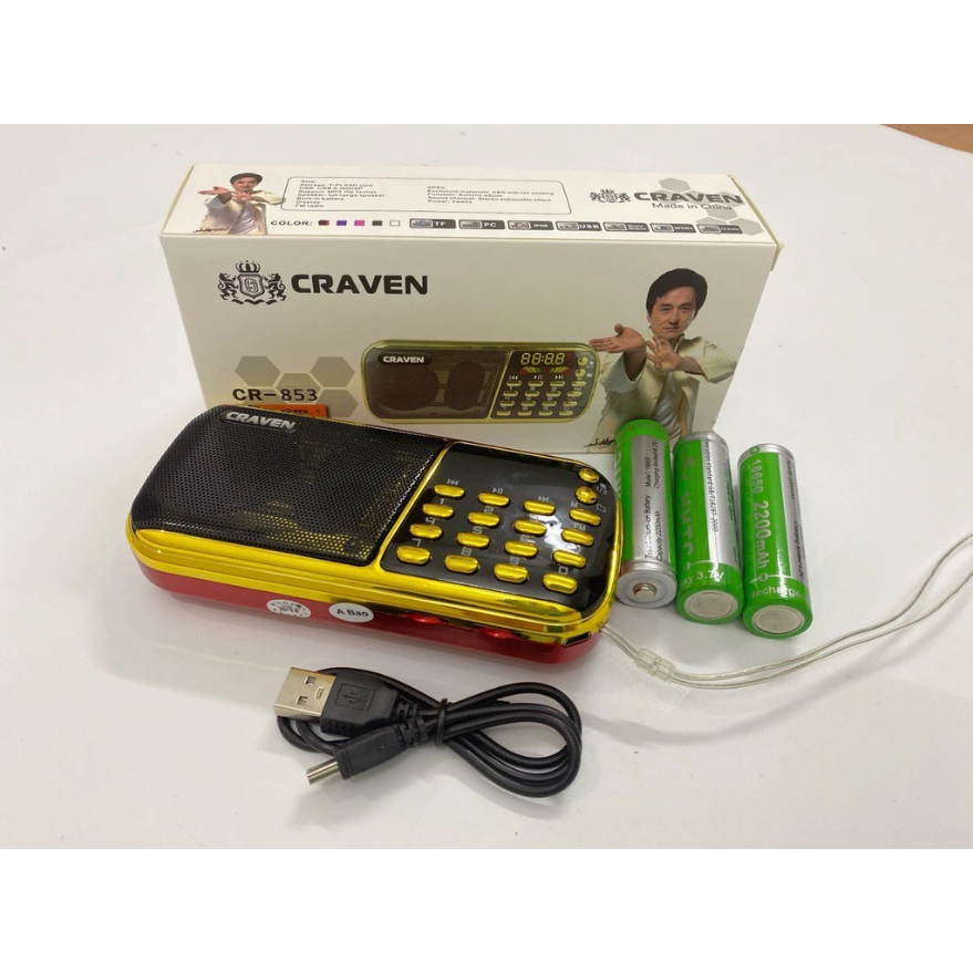 Loa Craven CR 853 nghe thẻ nhớ, usb, đài FM