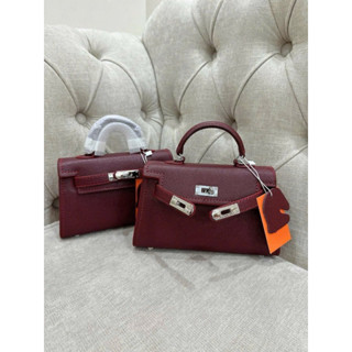  Túi đeo chéo Hờ Mờ ổ khoá hàng đẹp màu đỏ mận hót hít 