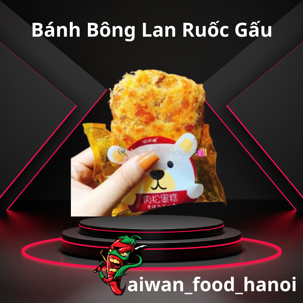 Bánh Bông Lan Ruốc Gấu Chà Bông - Bánh Ruốc Gấu Đài Loan Gói 40G - taiwan_food_hanoi