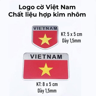 ( HOT ) Tem nhôm dán trang trí xe ô tô, xe máy, decor hình là cờ Việt Nam, Anuautoshop