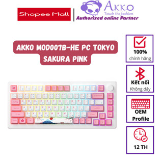 Tặng quạt tản nhiệt 529k - Bàn phím AKKO MOD007B-HE PC Tokyo Sakura Pink Magnetic Switch