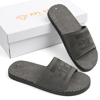 [MỞ BÁN 159 CÀNH] dép quai ngang ông địa da sáp nam thời trang kiểu dáng trẻ trung, đế đúc liền khâu chắc chắn nhẹ W