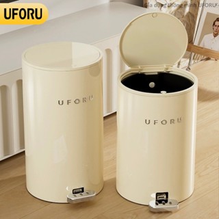 Thùng rác nắp bật chống ồn UFORU bản nâng cấp 2024 kết cấu 3 lớp 2 cách mở tiện lợi chất liệu nhựa ABS cao cấp - UF660