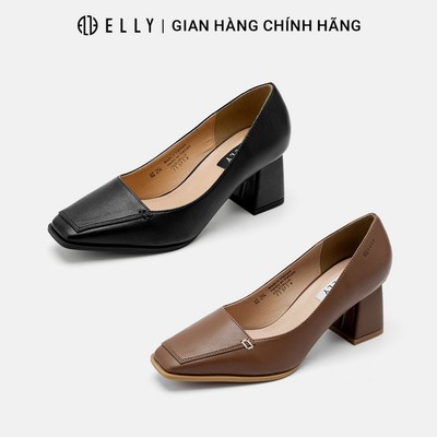 Giày cao gót nữ ELLY EG254 6.5cm gót vuông da tổng hợp thời trang công sở