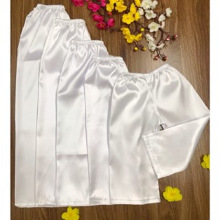 Quần lụa 2 màu trắng, màu đen mặc áo dài mặc bà ba cho bé, Quần lụa nhiều màu cho bé gái chất gấm đẹp QU01 - BEEKIDS