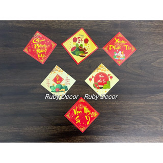 [SIÊU RẺ] 100 tem Tết tem dán Tết tem decal Tết nhãn dán Tết sticker Tết tem dán hộp quà Tết tag treo Tết liễn Tết