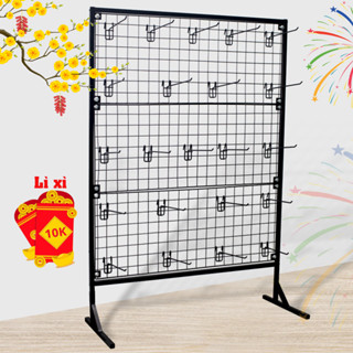  Combo kệ khung lưới và 20 móc treo đồ để trưng bày hàng hoá kệ để trước quầy thu ngân HT08 