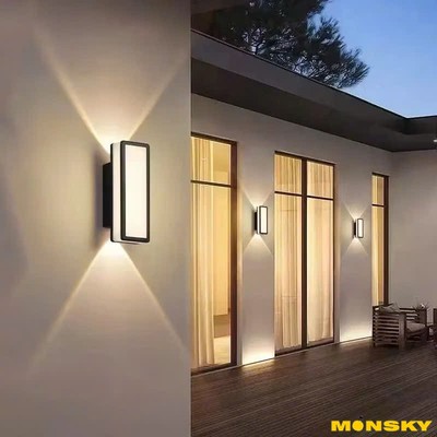 Đèn hắt tường MONSKY KUTAGA hình hộp chữ nhật phong cách hiện đại, trang trí nội thất độc đáo (HLED)