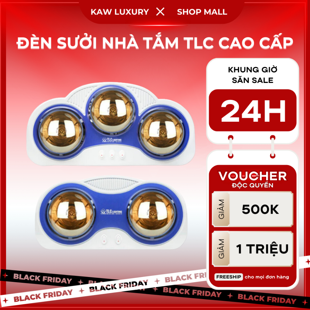 Đèn Sưởi Nhà Tắm Chính Hãng TLC Việt Nam, Công Nghệ Sưởi Mới, Hàng Chính Hãng, Bảo Hành 3 Năm